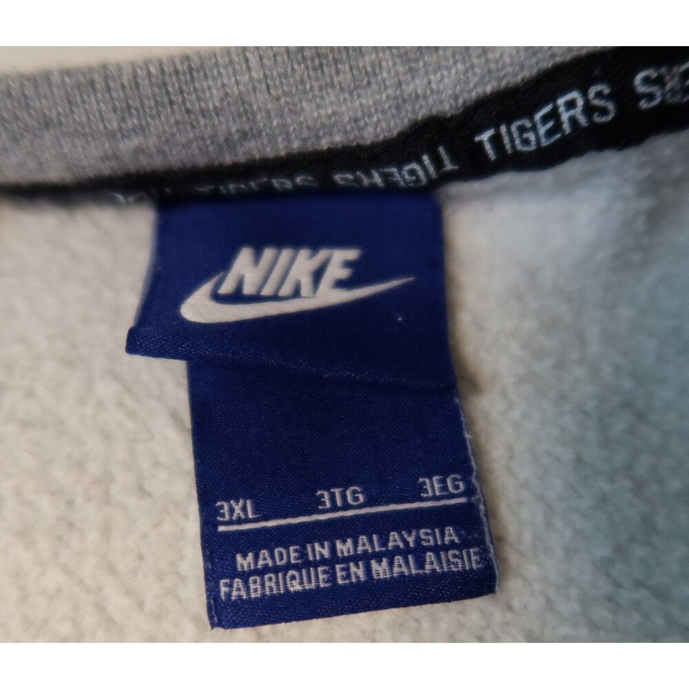 Clemson Tigers Nike Center Swoosh Gray fleece Crew Sweatshirt Mens 3XL EUC - Picture 9 of 10